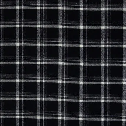 Flanel zwart/ grijs met ruiten